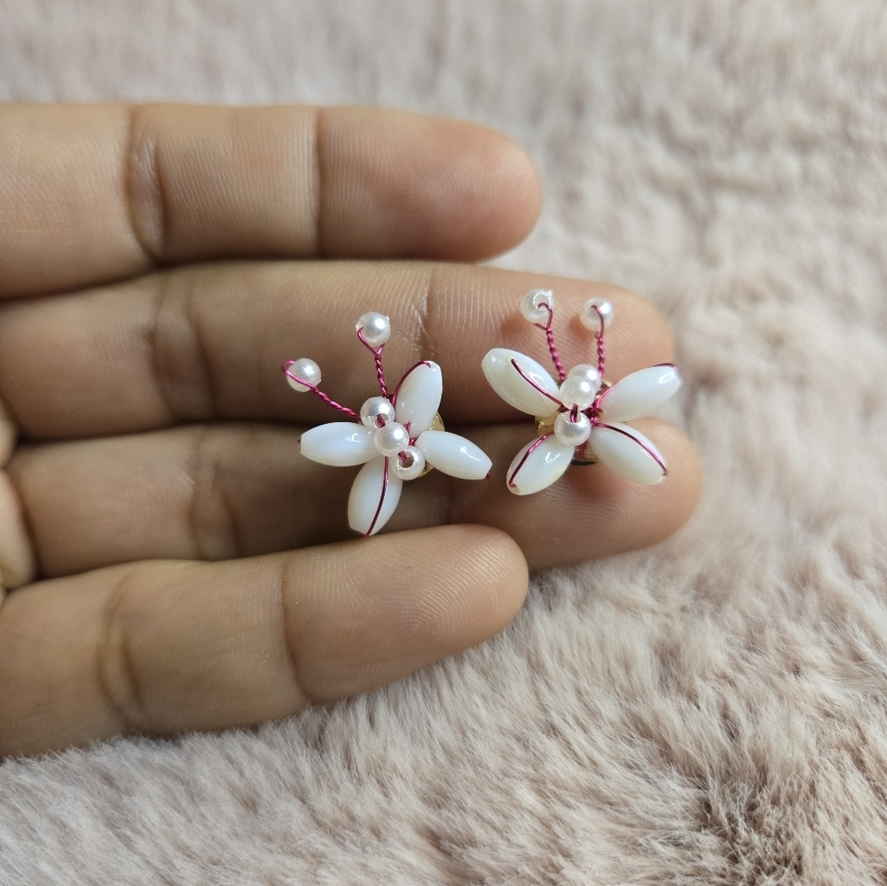 Mother of pearl butterfly studs